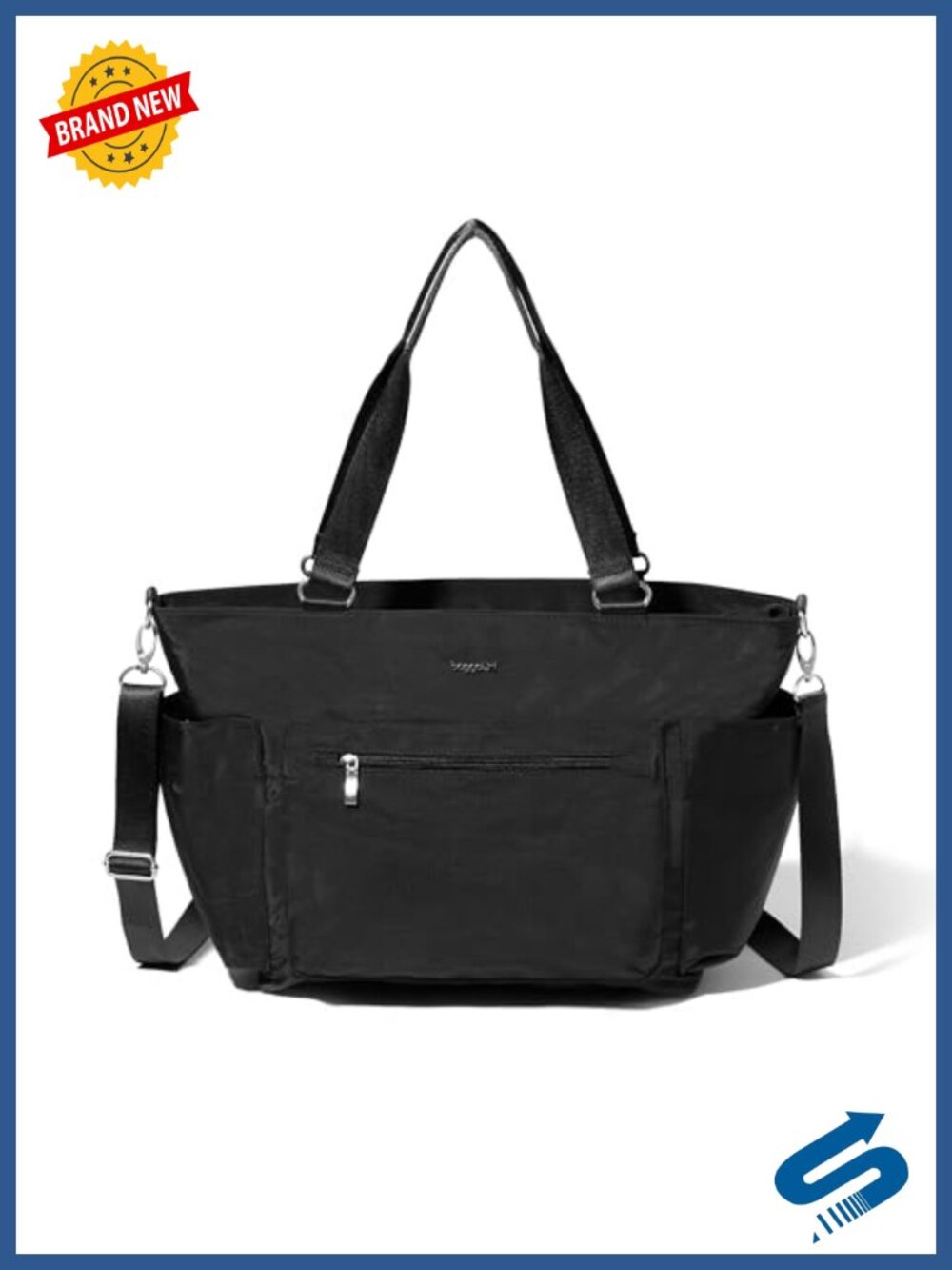 Nylon Travel Tote with Laptop Compartment, RFID & Trolley Sleeve